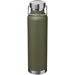 Thor 650 ml RCS-zertifizierte Kupfer-Vakuum Isolierflasche aus recyceltem Edelstahl, waldgrün