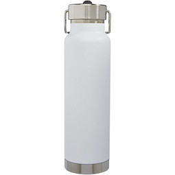 Thor 750 ml Kupfer-Vakuum Sportflasche mit Trinkhalm, weiß