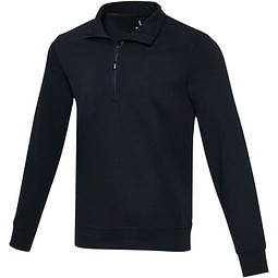 Tin Aware™ Pullover mit Half-Zip Reißverschluss aus recyceltem Material Unisex, navy, S
