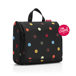 Reisenthel toiletbag xl kulturtasche kosmetiktasche waschtasche schminktasche dots   schwarz mit punkten WO7009