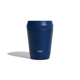 Topl-Trinkbecher aus rec. Stahl mit 360-Grad-Deckel 236ml, navy blau