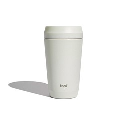 Topl-Trinkbecher aus rec. Stahl mit 360-Grad-Deckel 354ml, braun
