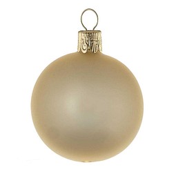 Traditionelle Glaskugel, matt-gold, 1-seit. Druck