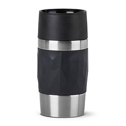 EMSA Isolierbecher Travel Mug Compact, 300 ml, schwarz