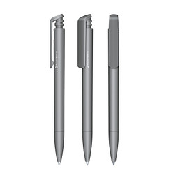 senator® Druckkugelschreiber Trento Matt Recycled, blaue Mine, cool grey 9