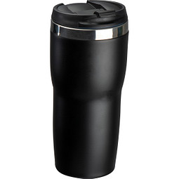 Trinkbecher mit Edelstahlummantelung, 500 ml, schwarz