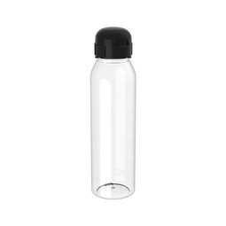 Trinkflasche  Active Sports, 650 ml, RENEW, transparent/schwarz
