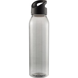 Trinkflasche Active Wave, 650 ml , RENEW, transparent-schwarz/schwarz