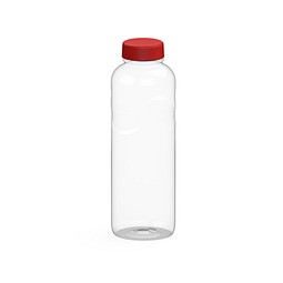 Trinkflasche Carve Refresh, 1 l, RENEW, transparent/standard-rot