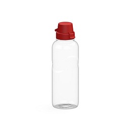 Trinkflasche Carve School, 700 ml, RENEW, transparent/standard-rot