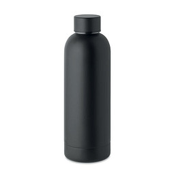 Trinkflasche Edelstahl 500 ml ATHENA, Schwarz