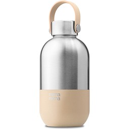 Trinkflasche Edelstahl, Beige 500ml, Beige