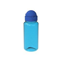 Trinkflasche Junior, 400 ml, RENEW, transparent-blau/standard-blau PP