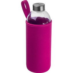 Trinkflasche mit Neoprensleeve 1,0 l, pink