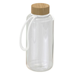 Werbeartikel Trinkflasche Natural – weiß – mit Logo bedruckt 1,0 l Tritan nachhaltig BPA-frei auslaufsicher für Sportevents & Turniere