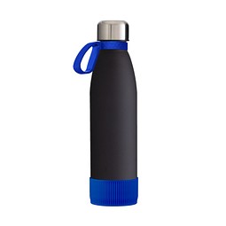 Trinkflasche RETUMBLER-myTOULON GLASS, schwarz/blau/blau