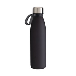 Trinkflasche RETUMBLER-myTOULON GLASS, schwarz, Ring schwarz