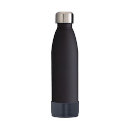 Trinkflasche RETUMBLER-myTOULON GLASS, schwarz, Sleeve anthrazit