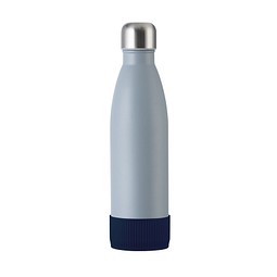 Trinkflasche RETUMBLER-myTOULON, grau, Sleeve dunkelblau