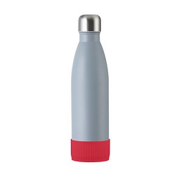 Trinkflasche RETUMBLER-myTOULON, grau, Sleeve rot