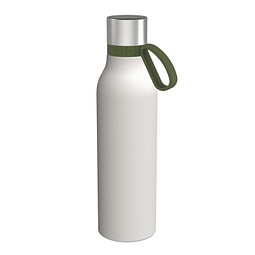 Trinkflasche RETUMBLER-myTOULON II 820, weiß, Ring dunkelgrün