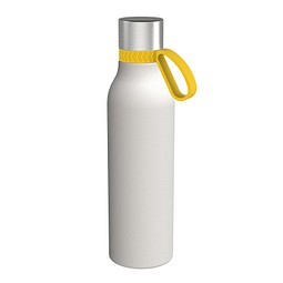 Trinkflasche RETUMBLER-myTOULON II 820, weiß, Ring gelb