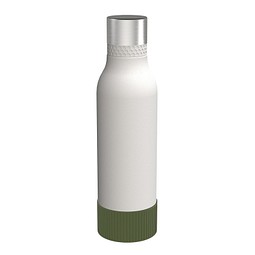Trinkflasche RETUMBLER-myTOULON II 820, weiß, Sleeve dunkelgrün