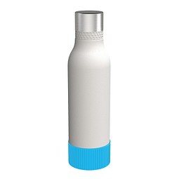 Trinkflasche RETUMBLER-myTOULON II 820, weiß, Sleeve hellblau