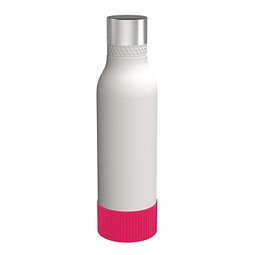 Trinkflasche RETUMBLER-myTOULON II 820, weiß, Sleeve magenta