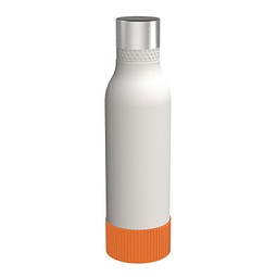 Trinkflasche RETUMBLER-myTOULON II 820, weiß, Sleeve orange