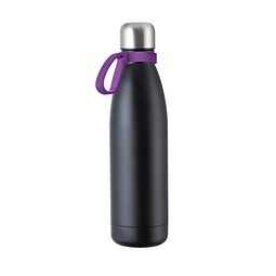 Trinkflasche RETUMBLER-myTOULON, schwarz, Ring lila