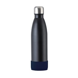 Trinkflasche RETUMBLER-myTOULON, schwarz, Sleeve dunkelblau