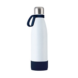 Trinkflasche RETUMBLER-myTOULON, weiß/dunkelblau/dunkelblau