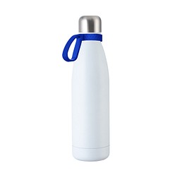 Trinkflasche RETUMBLER-myTOULON, weiß, Ring blau