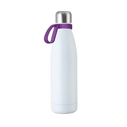 Trinkflasche RETUMBLER-myTOULON, weiß, Ring lila