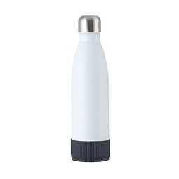 Trinkflasche RETUMBLER-myTOULON, weiß, Sleeve anthrazit