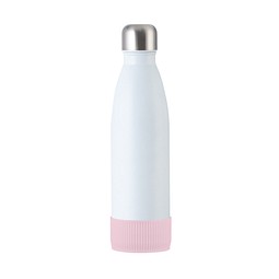 Trinkflasche RETUMBLER-myTOULON, weiß, Sleeve rosa