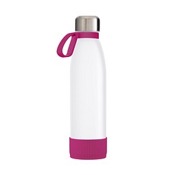 Trinkflasche RETUMBLER-TOULON GLASS, weiß/magenta/magenta