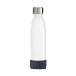Trinkflasche RETUMBLER-TOULON GLASS, weiß, Sleeve anthrazit