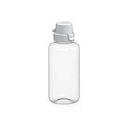 Trinkflasche School, 700 ml, RENEW, transparent/weiss