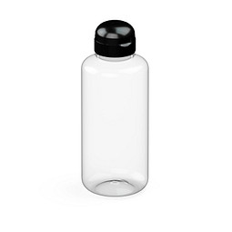 Trinkflasche Sports, 1 l, RENEW, transparent/schwarz