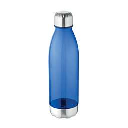 Sport-Werbemittel Tritan Trinkflasche MILK – transparent blau – mit Logo bedruckt 600 ml BPA-frei für Sportevents & Turniere