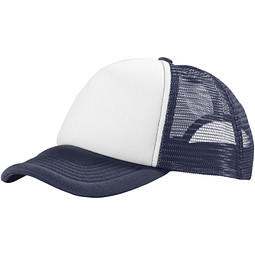 Trucker Kappe mit 5 Segmenten, navy/weiss