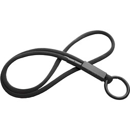 Tubyard Lanyard mit Band aus recyceltem Kunststoff, schwarz