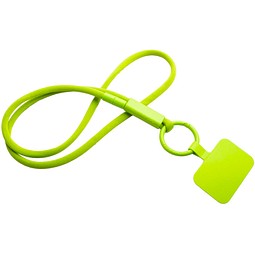 Tubyard Lanyard mit Telefonhalterung und Band aus recyceltem Kunststoff, gelb