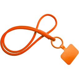 Tubyard Lanyard mit Telefonhalterung und elastischem Band, orange