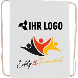 Turnbeutel Fan-Edition mit WM-Motiv Erfolg plus Logofläche