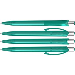 uma® BEAT transparent Druckkugelschreiber, petrol