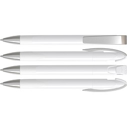 uma® LOOK grip M SI Druckkugelschreiber, weiss