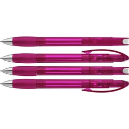 uma® MEMORY transparent SI Druckkugelschreiber, magenta